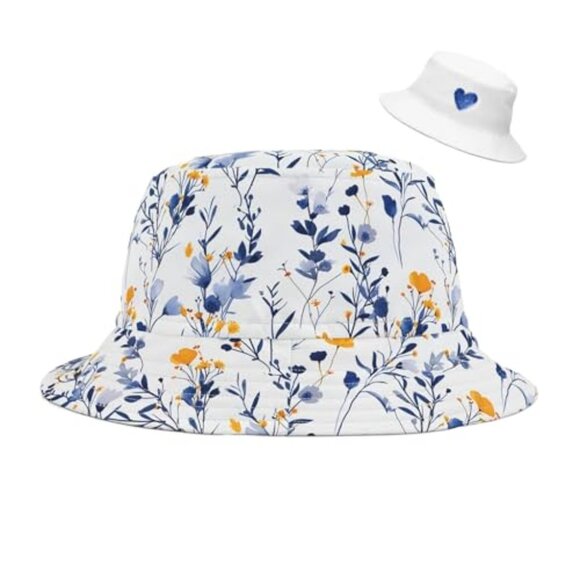 Floral Print Bucket Hat Unisex Retro Fashion Foldable Sun Protection main image 7